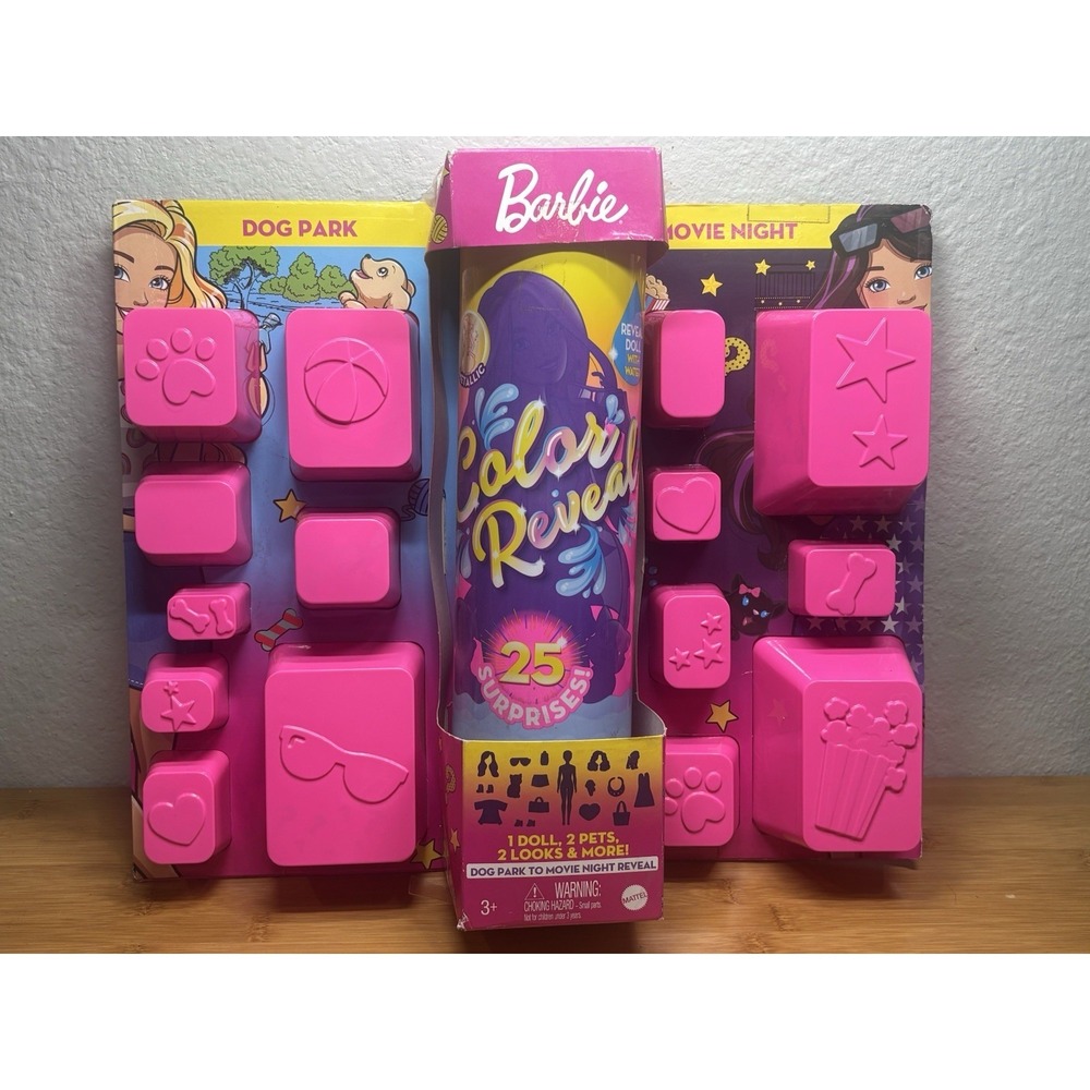 Barbie Day-To-Night Color Reveal Doll With 25 Surprises, Dog Park to Movie Night